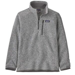 Patagonia Youth Kids Gray Better Sweater 1/4 Zip Fleece Jacket Sz. XL (14)